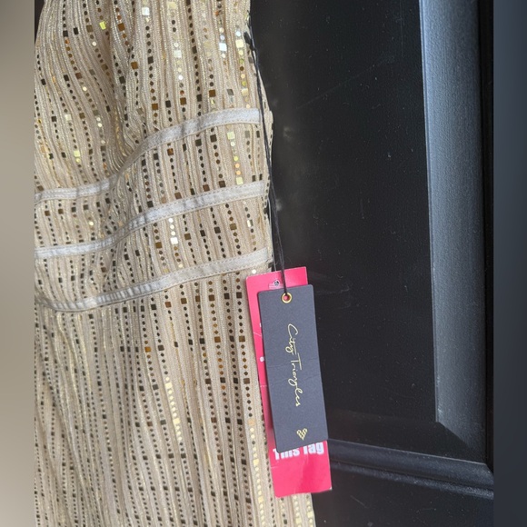 City Triangles style 8216-XV7A jumpsuit. Sequins, glittery gold design. Size 11 - Picture 4 of 14